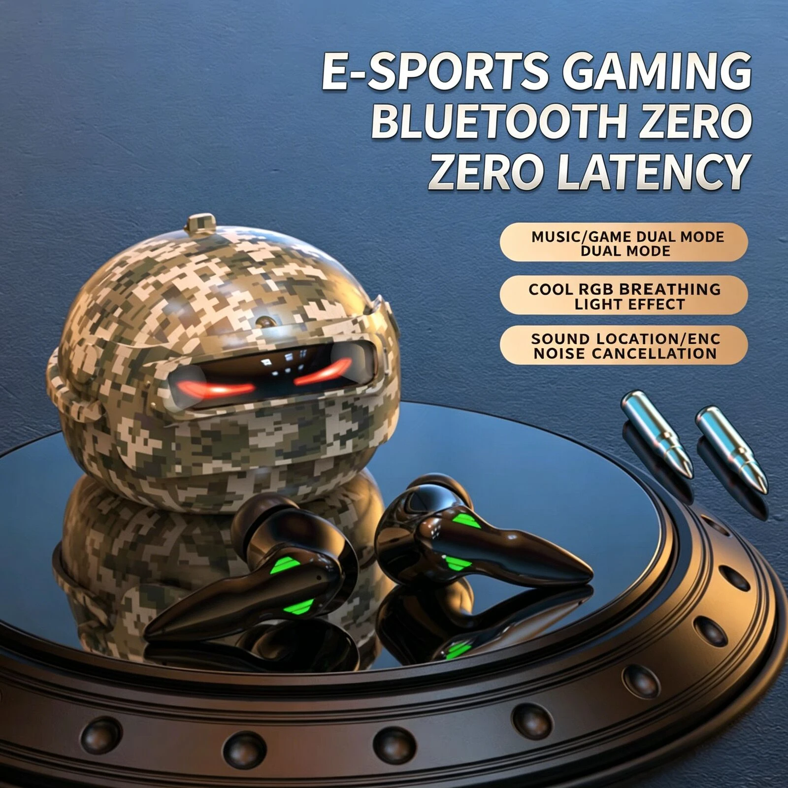 Gaming Headset Rgb - Auricolari Wireless da Gaming Stile Casco,