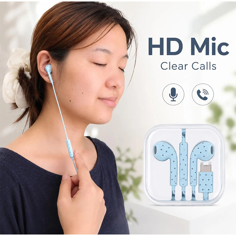 Auricolari Type C con Motivo a - Wired Earphone Mic recensione e prezzo